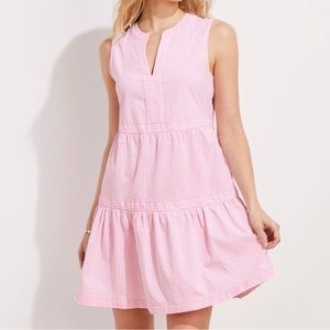 Vineyard Vines | Harbor Sleeveless Tiered Mini Dress in Pink, Small